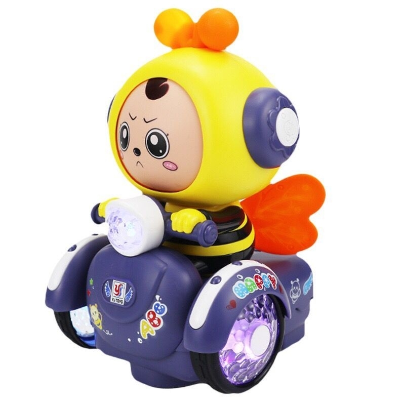 Mainan Anak Lebah Naik Motor Bisa Berubah Muka Empat