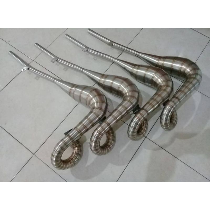 perut gembung lambung camber knalpot suzuki 125ts dt100 dt125 stenlis