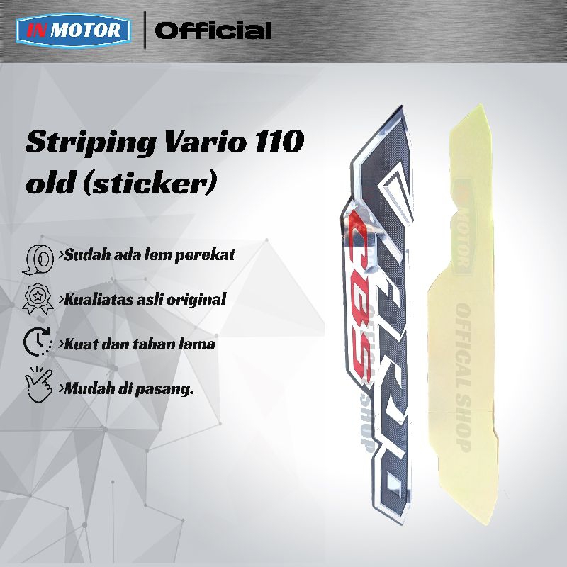 Striping vario 110 karbu / STICKER LOGO VARIO CBS ORIGINAL HONDA