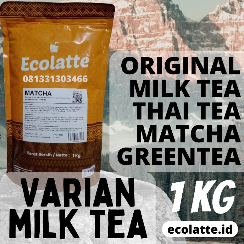 

ECOLATTE 1KG THAI TEA GREENTEA MATCHA MILK TEA enak surabaya bisa gosend