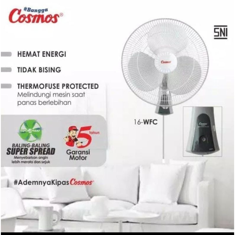 KIPAS ANGIN COSMOS 16 WFC KIPAS DINDING KIPAS GANTUNG COSMOS 16WFC 16 INCH
