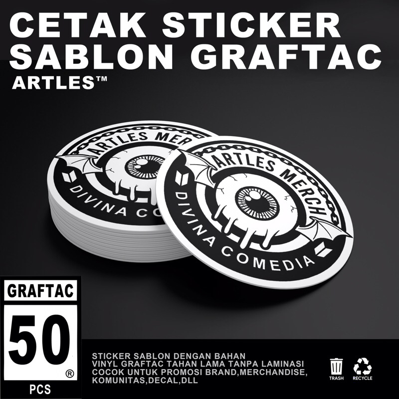 

Cetak sticker stiker vinyl graftac sablon vintage premium