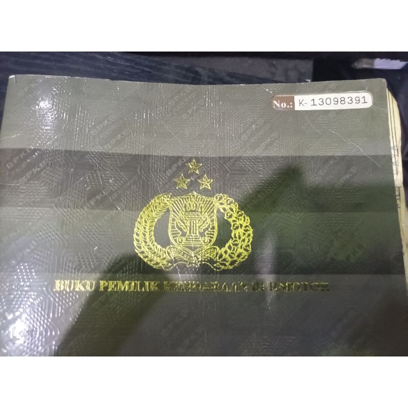 dokumen BPKB motor Yamaha Vega R 2001