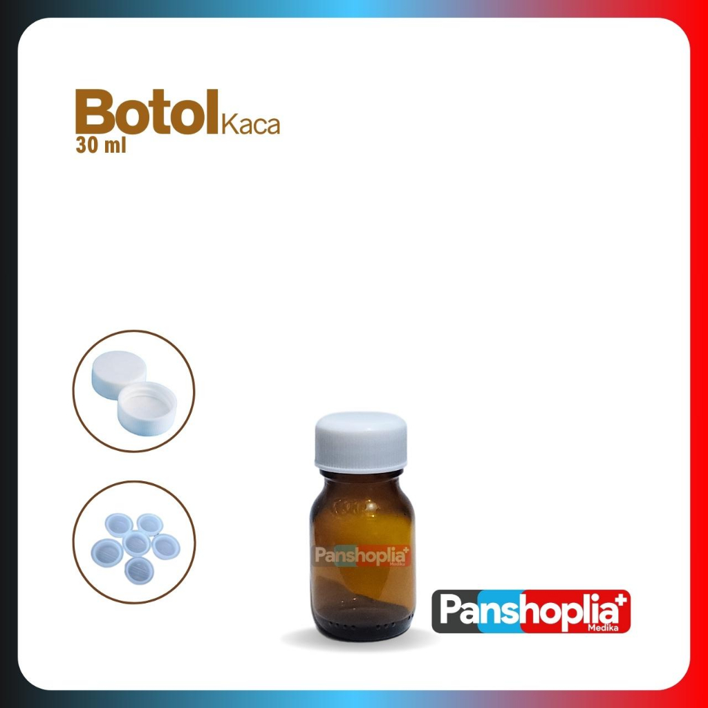 Botol Kaca 30ml / Botol Kaca Coklat 30 ml / Botol Amber 30ml