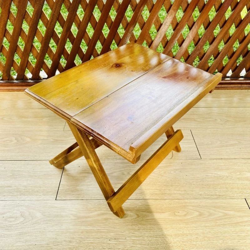 Meja Lipat Portable Kayu Jati Premium / Meja Ngaji / Rehal Miring Kayu Jati