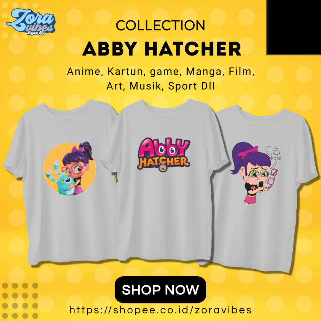 Kaos Abby Hatcher Anak Remaja Dewasa