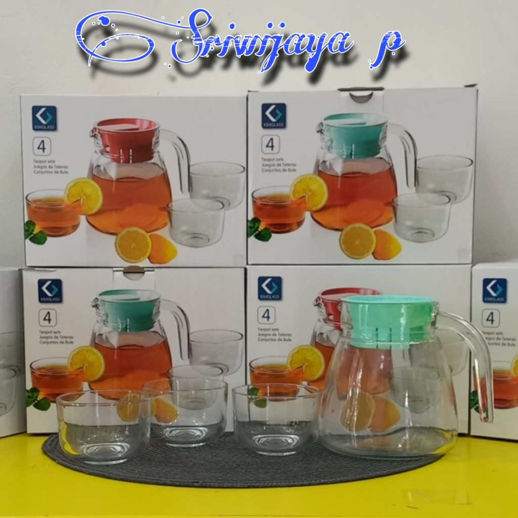 KIMGLASS PITCHER TEKO SET | GELAS SET KACA ORLEANS