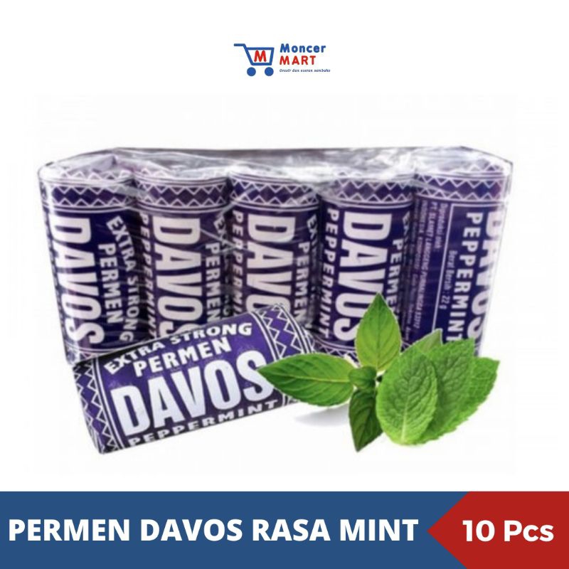 

Permen Davos Rasa Pappermint | Kembang gula Davos Isi 10 Pcs