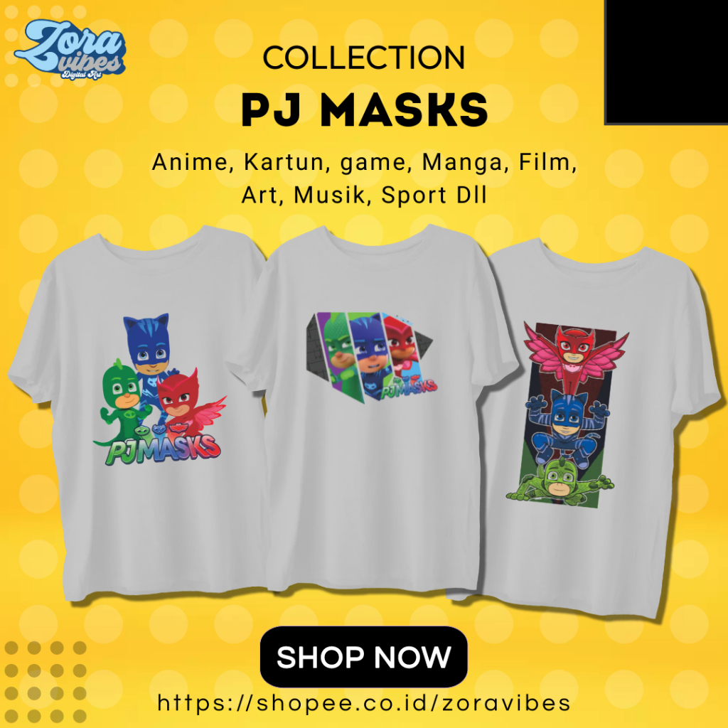 PJ Mask - Kaos Baju Anak PJ Masks
