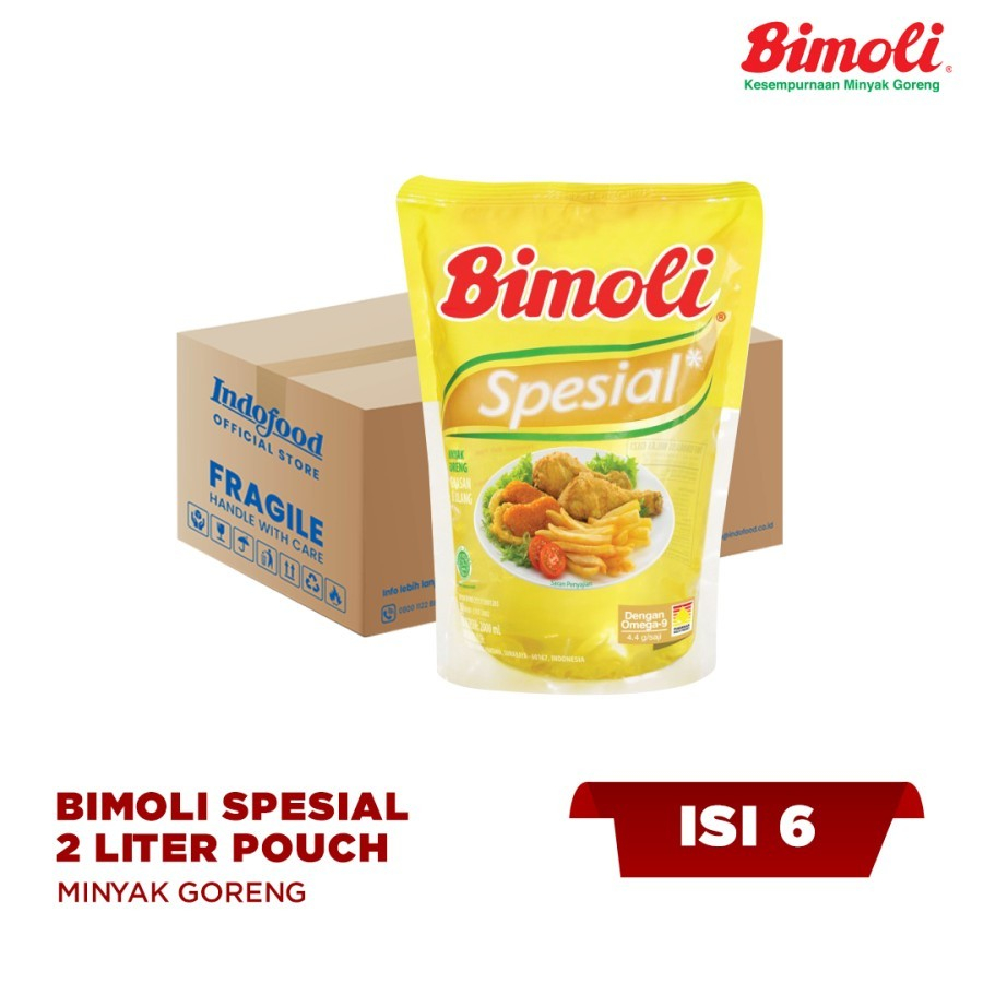 

Bimoli Minyak Goreng Pouch 2 liter 1 Dus isi 6 - Klasik dan Spesial