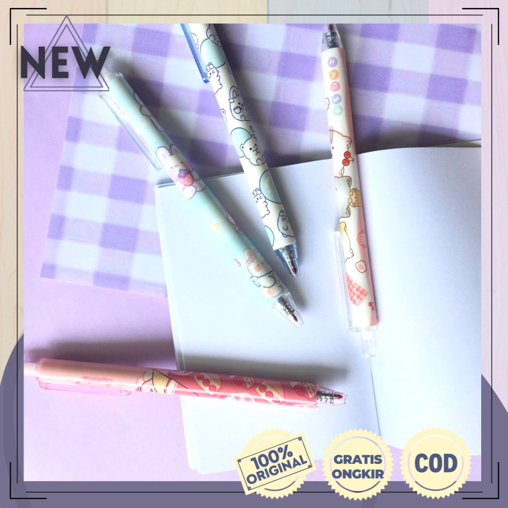 

Pulpen Gel Motif Mekanik Cartoon Lucu Aesthetic