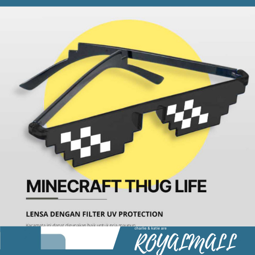 Kacamata Model Pixel Minecraft Mosaics Thug Life / Kacamata Pixel Minecraf Minicraft Minecrafy Mozai