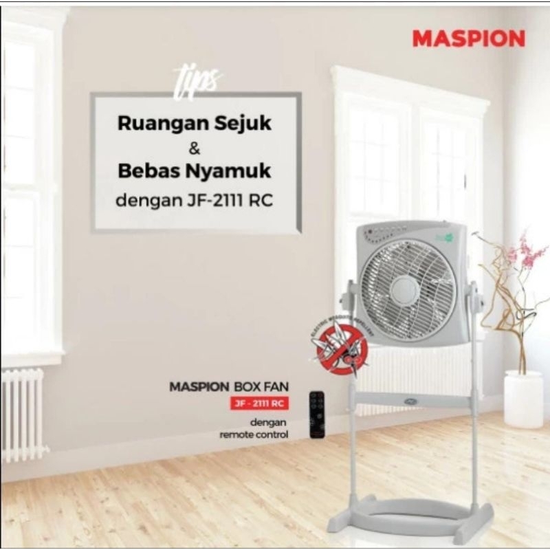 Kipas box fan 2109T maspion stand box fan jf2111 rc remot