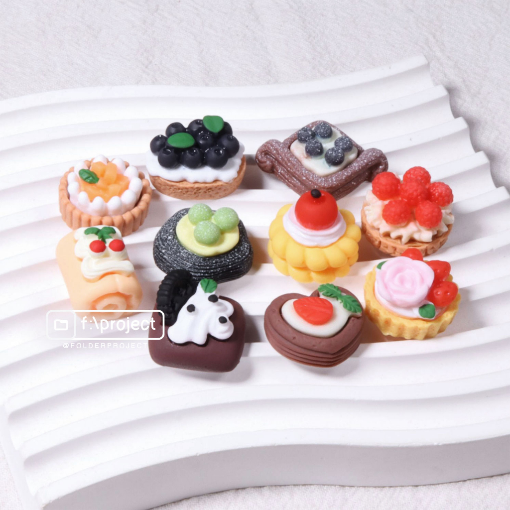 (READY) DIY CAKE MINIATURE 1:12 | resin clay dekorasi dekor miniatur makanan hiasan kue jibbitz croc