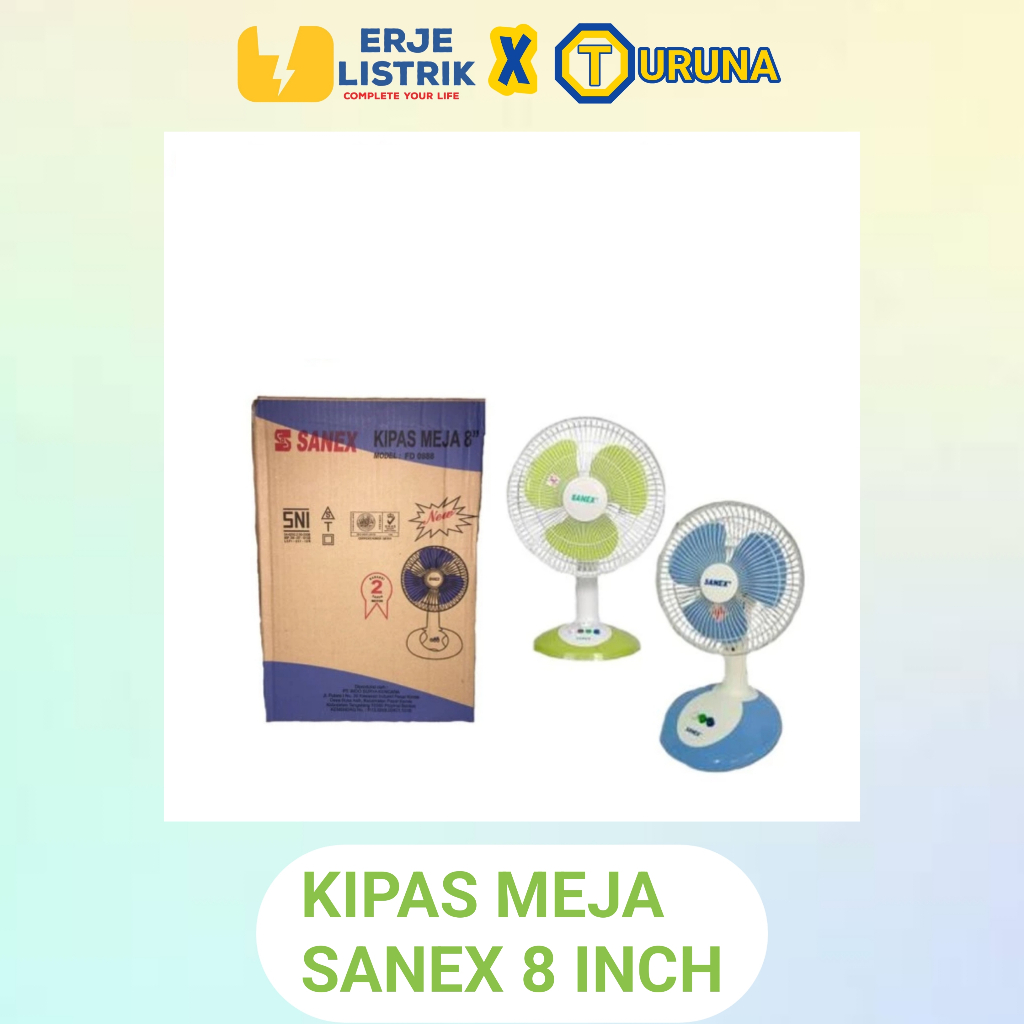 Sanex Kipas Angin Meja 8 Inch Stand Fan Kipas Meja 8 Inch Sanex