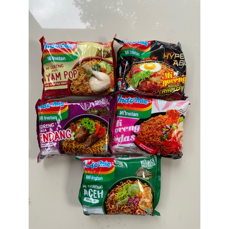 

Paket Indomie goreng isi 5