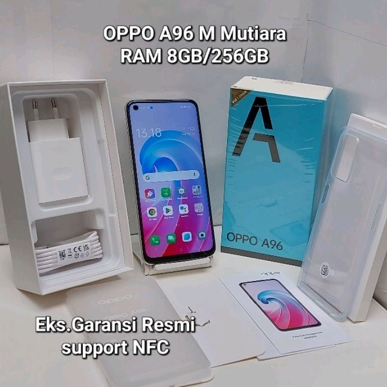 Oppo A96 Ram 8GB/256GB Second Fullset mulus no minus Garansi resmi Oppo Indonesia