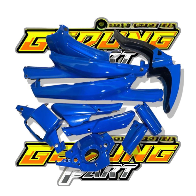 Cover Body Yamaha Alfa Full Set Halus Yamaha Alfa Warna Biru Polos Cover Bodi Body Yamaha Alfa Bodi 