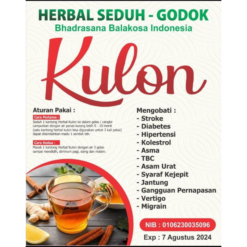 

HERBAL KULON , UNTUK 10 HARI PEMAKAIAN