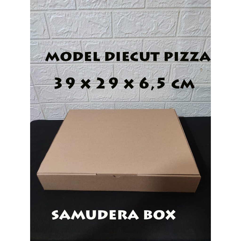 

kardus karton uk 39x29x6,5 cm model diecut pizza untuk souvenir