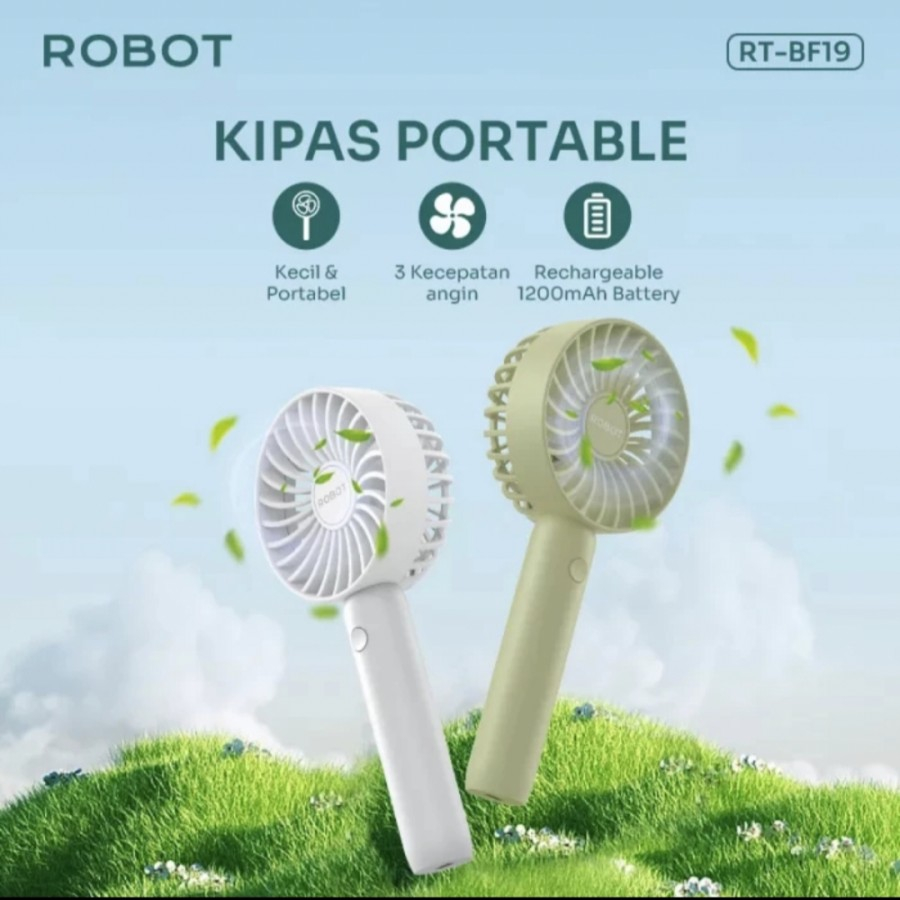 Kipas Portable Robot Mini RT BF19 Fan - Kipas Angin Mini Robot Original