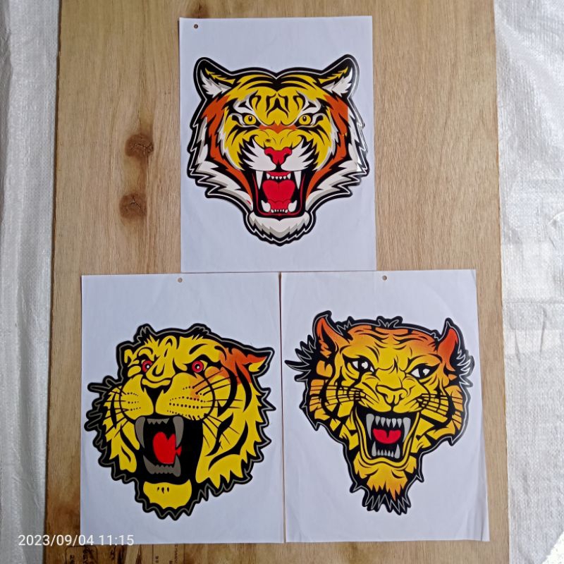 stiker vynil gambar macan harimau, Sticker vynil kepala macan harimau
