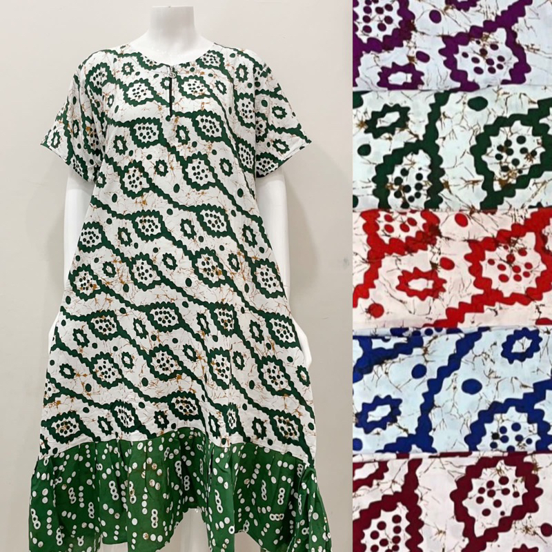 daster murah batik sutra ungu diva