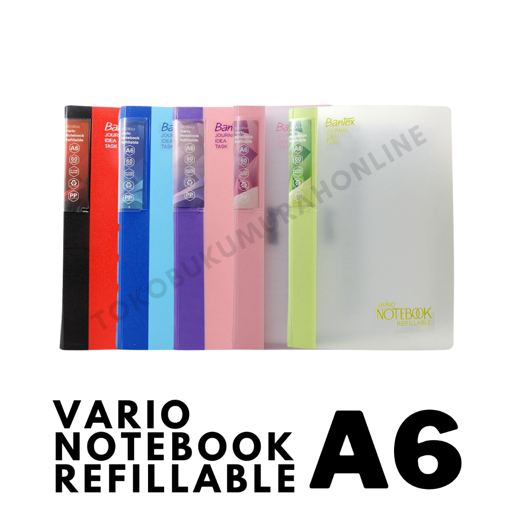 

Bantex Vario Notebook Refillable A6 7 Ring 3282
