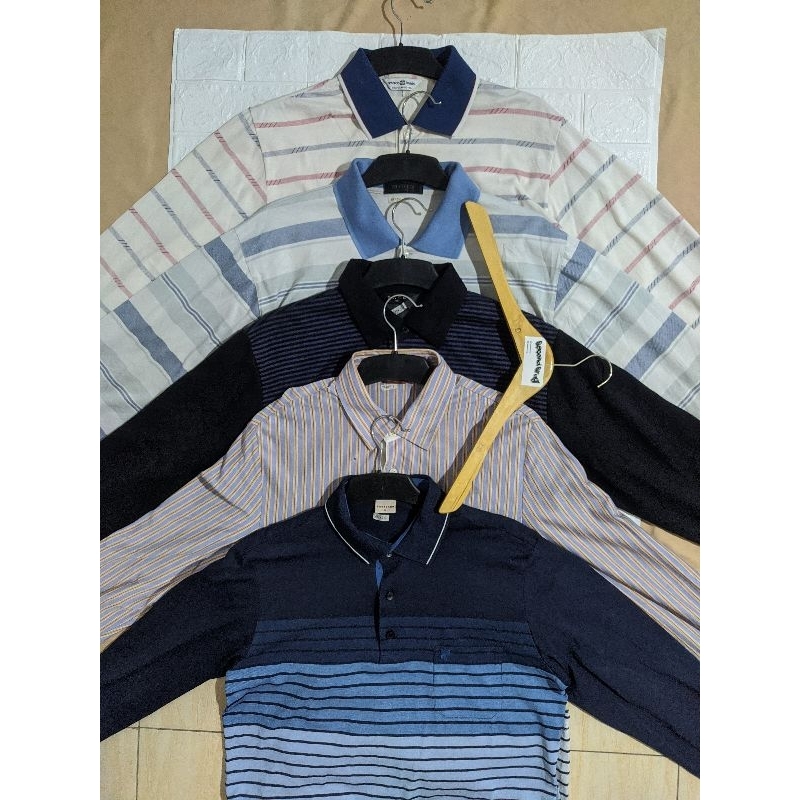polo salur rugby / kaos berkerah panjang cewe cowo