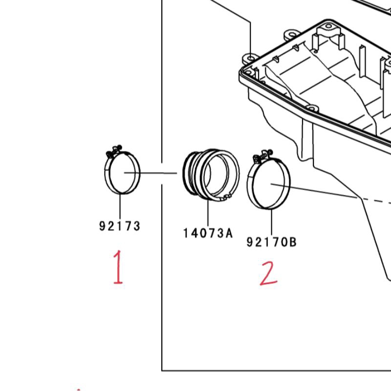 kleman klem filter karburator ninja rr new old ORIGINAL