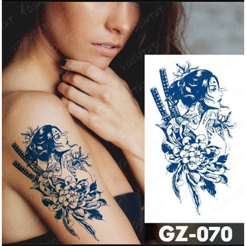 Tattoo Tatto Temporary Tato Temporer Semi Permanen Tahan Lama 1 Bulan Motif Bintang Seri GZ