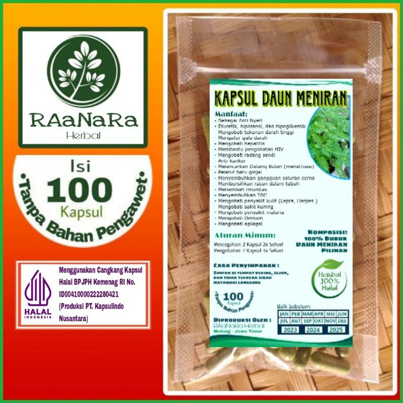 Kapsul Daun Meniran 100 Alami Asli Original