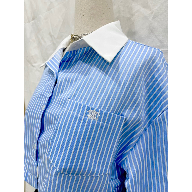 C*line crop top shirt | crop top shirt | atasan kemeja premium | atasan kemeja wanita | baju wanita 
