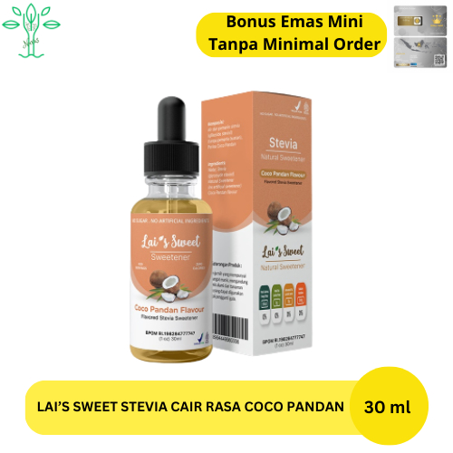 

Lai's Sweet Stevia Cair Rasa Coco Pandan 30 ml