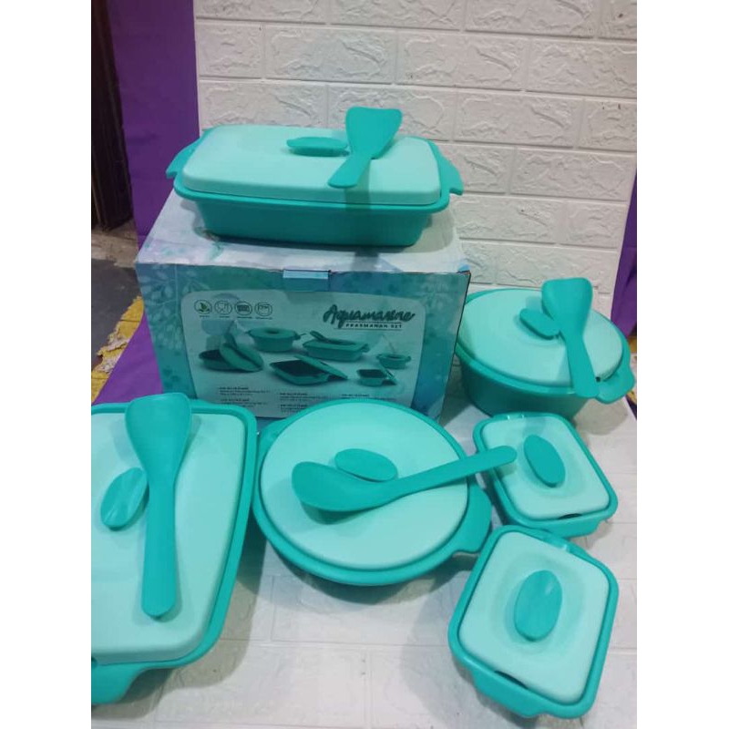 Aquamarine set / prasmanan set / mangkok set / tempat sambal set Batam