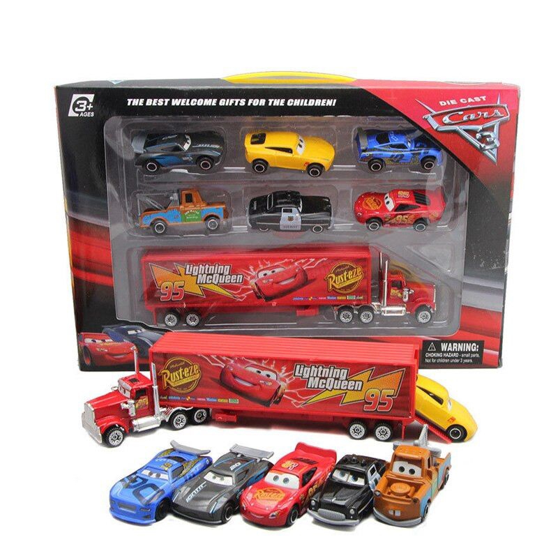 Mainan Anak Mobil Cars Diecast Disney Pixar Lightning McQueen Hot Wheels Set