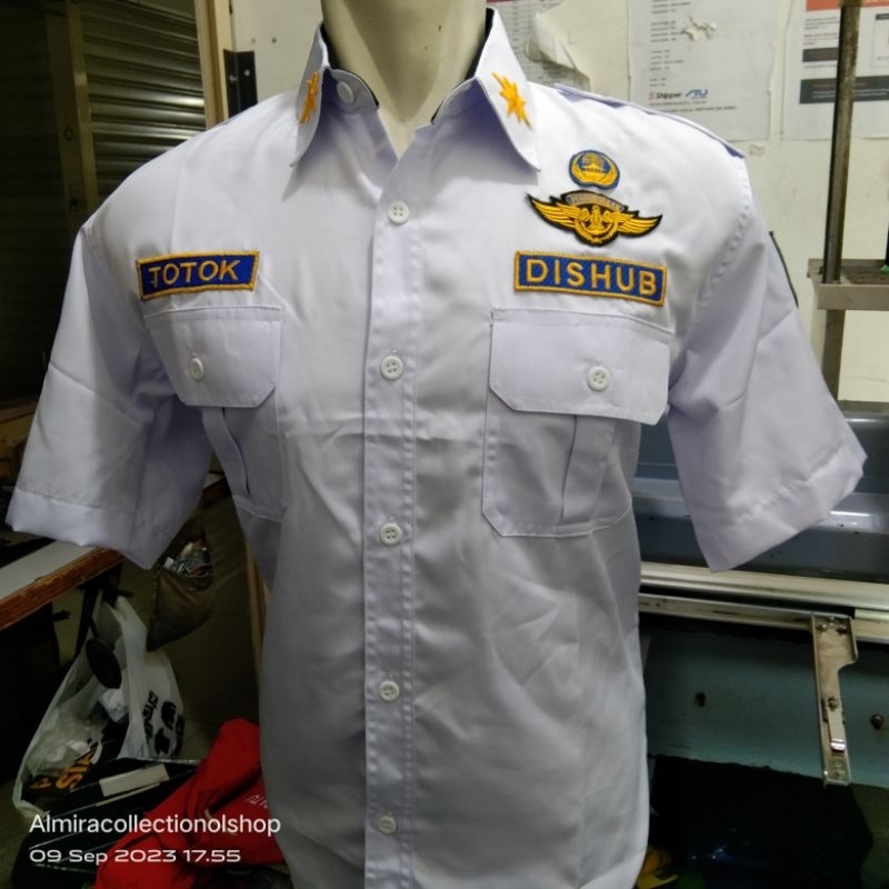 kemeja DISHUB PUTIH seragam dishub putih