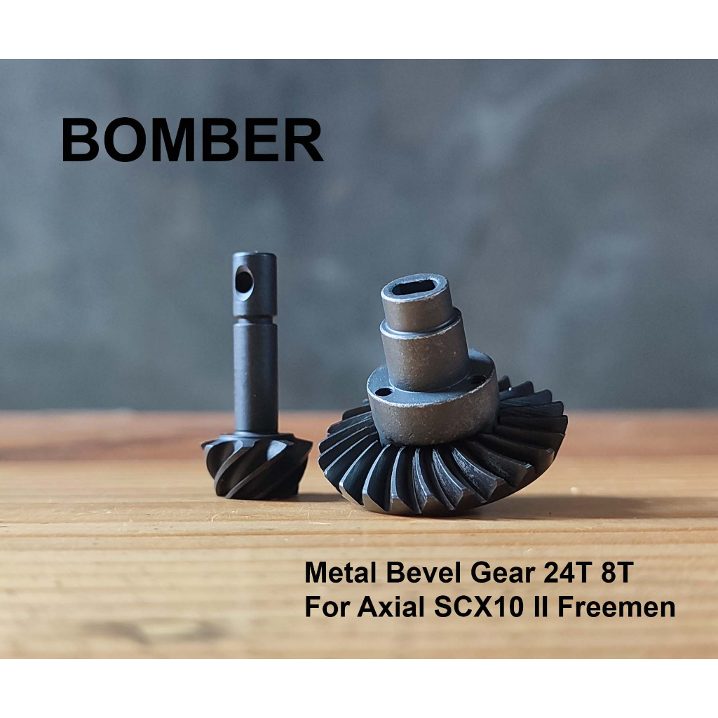 Bomber Metal Bevel Gear 24T 8T For Axial SCX10 II Freemen