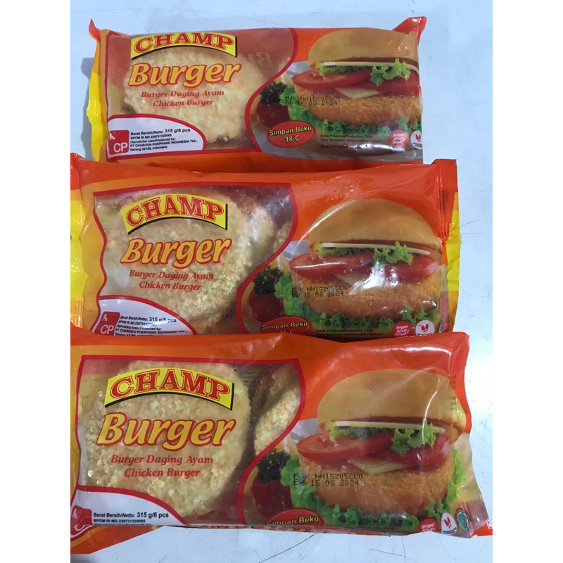 

Champ Burger Ayam 315gr STS Frozen