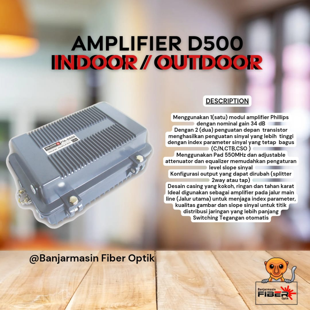 Falcom Technology Amplifier Trunk D500 750 MHz, SMPS (FTA D500)