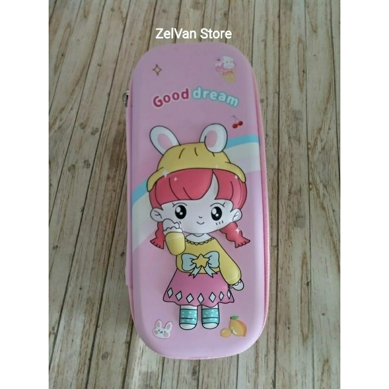 

Pencil Case Zipper PVC Cute Girl (Pink only)