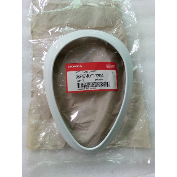Garnish Aksesoris Lampu Depan Putih - Honda Scoopy Karbu - Jaminan Original 100% - 08F47KYT720A