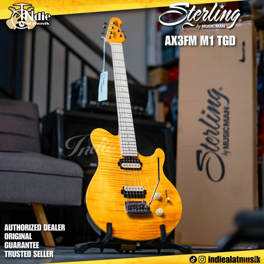 Gitar Elektrik Axis AX3FM M1 Sterling By Musicman l Trans Gold