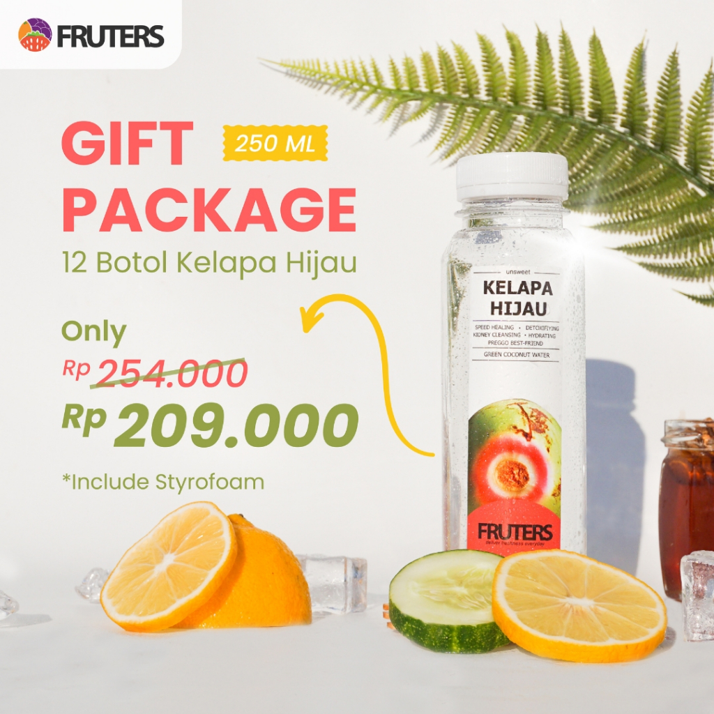 

GIFT PACKAGE KELAPA HIJAU 250ML - AIR KELAPA IJO MURNI BY FRUTERSID