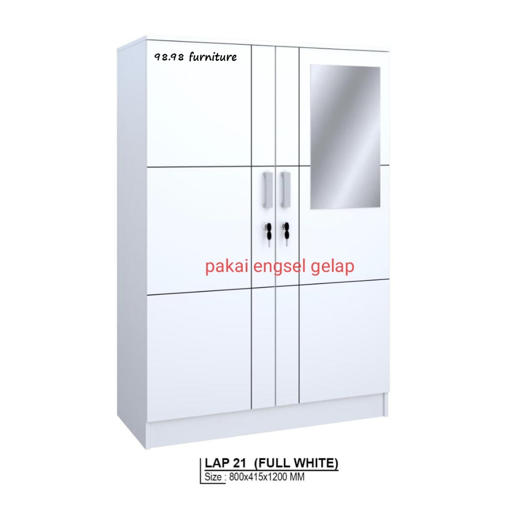 Lemari Baju Gantungan Rak Anak / Lemari Pakaian Minimalis Putih Anak Kos