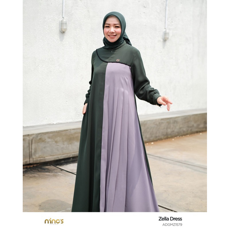zella dress 1579 gamis terbaru dari ninos design
