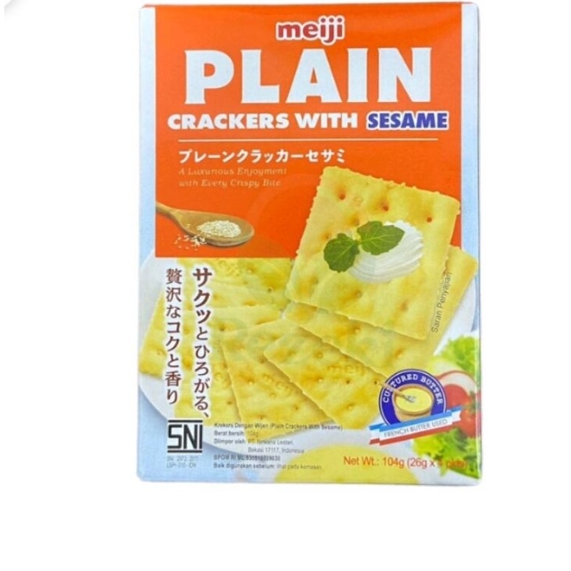 

Meiji Plain Crackers Krackers with Sesame 104 gr / Meiji Crackers Sesame