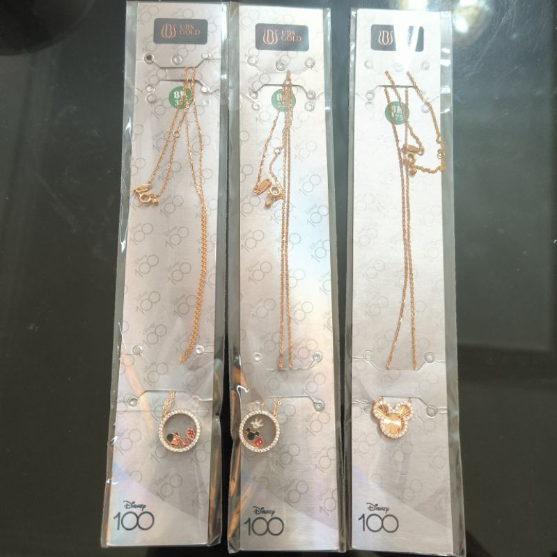 Kalung dan cincin mickey Minnie mouse edisi 100th Disney UBS kadar 8K 375