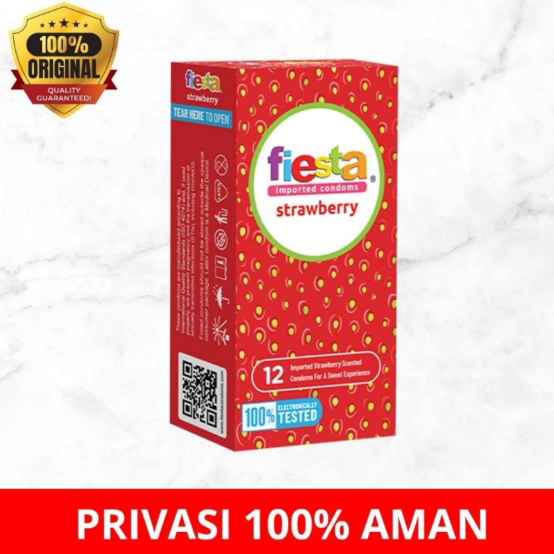 Kondom impor rasa aroma strawberry fiesta