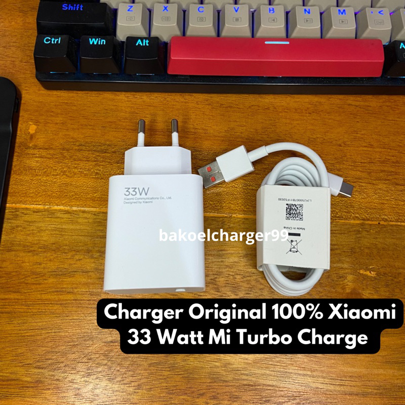 Charger 33watt Original 100% Hp Xiaomi Redmi Note 10, 10s, 10pro, Note 11, Poco X3 Turbo Fast